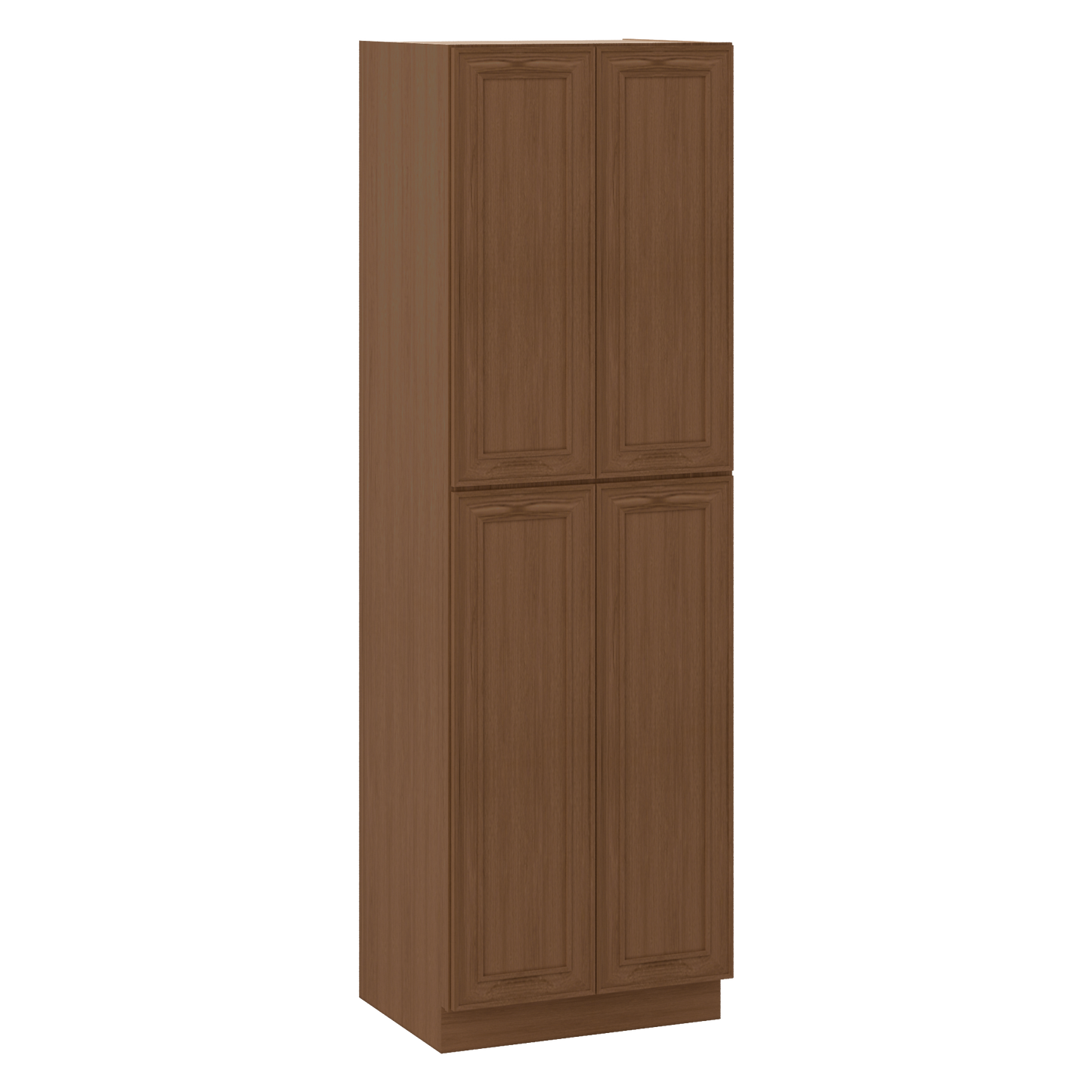 96" Tall Pantry Elegant Craftsman Mocha Shaker 1-1/4" Overlay Cabinet 18", 24" & 30" Wide