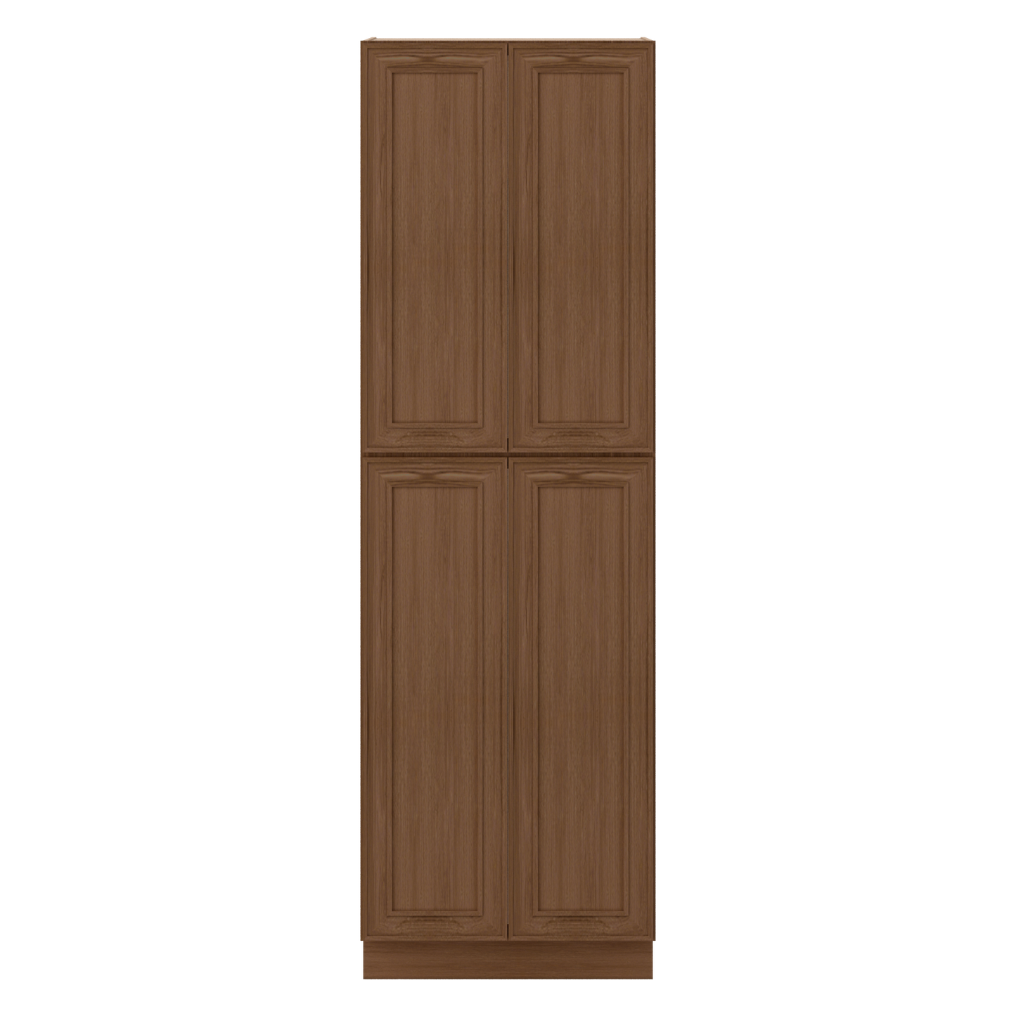 96" Tall Pantry Elegant Craftsman Mocha Shaker 1-1/4" Overlay Cabinet 18", 24" & 30" Wide