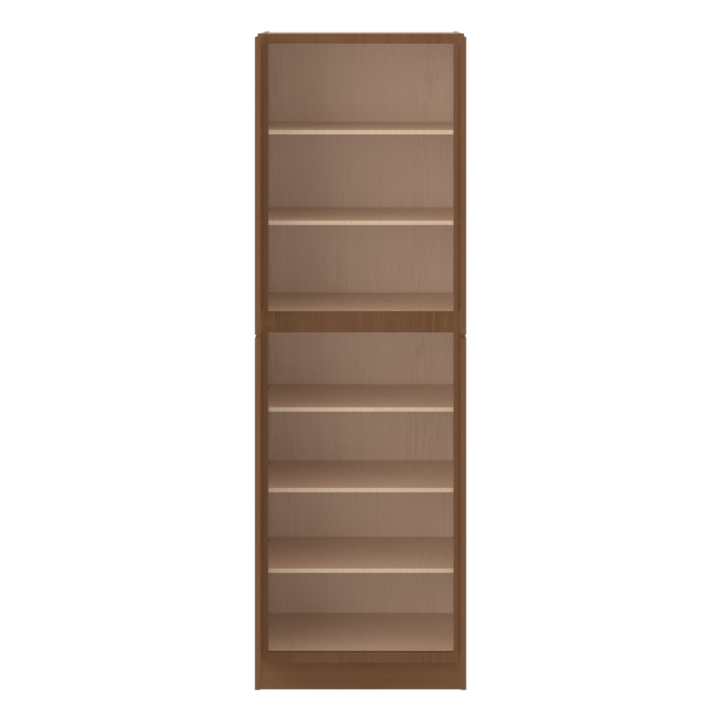 96" Tall Pantry Elegant Craftsman Mocha Shaker 1-1/4" Overlay Cabinet 18", 24" & 30" Wide