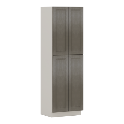 96" Tall Pantry Huntington Cinder Double Shaker Cabinet 18", 24" & 30" Wide