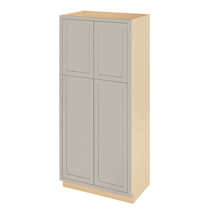 Pantry Tuscan Gray Inset Shaker Cabinet 84" Tall 24", 30" & 36" Wide