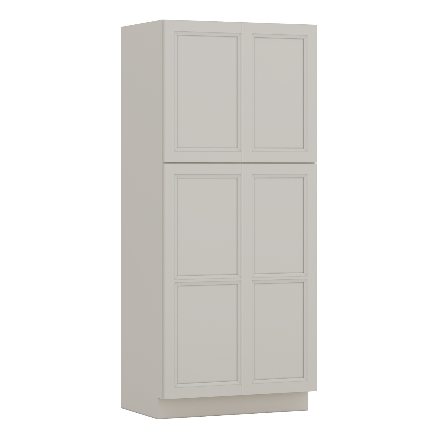 84" Tall Pantry 27LGDS Laguna Gray Double Shaker Cabinet Available 18", 24", 30"  & 36" Wide