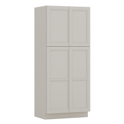 84" Tall Pantry 27LGDS Laguna Gray Double Shaker Cabinet Available 18", 24", 30"  & 36" Wide