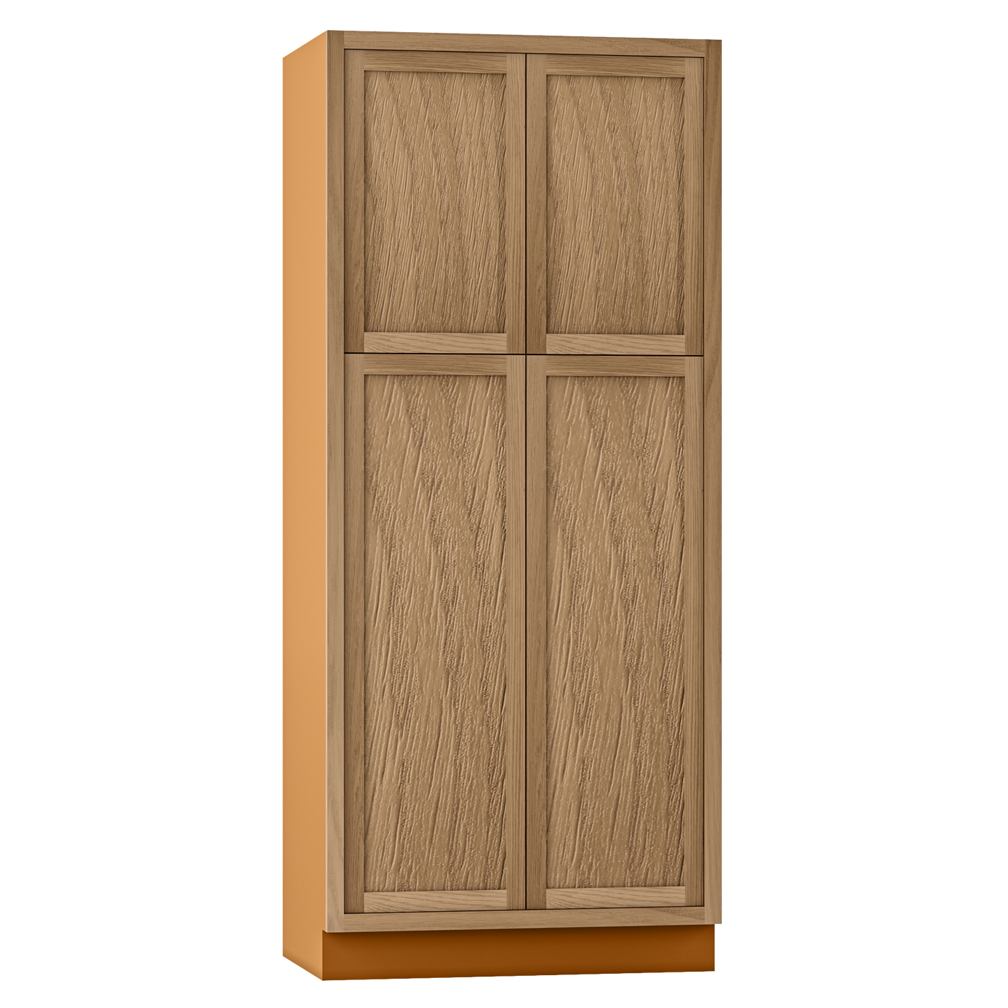 Pantry White Oak Inset Shaker Cabinet 84" Tall 18", 21", 24", 27", 30", 33" & 36" Wide