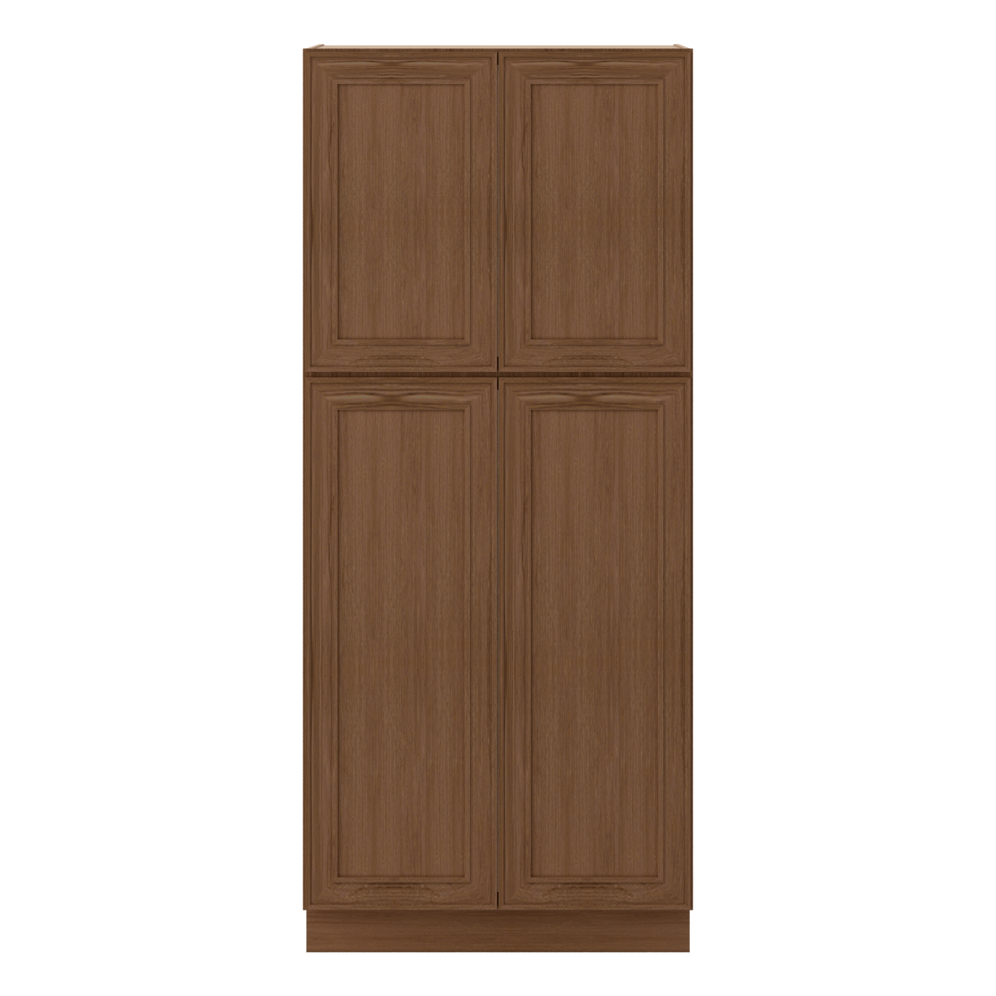 84" Tall Pantry 18", 24", 30" & 36" Wide Elegant Craftsman Mocha Shaker 1-1/4" Overlay Cabinet