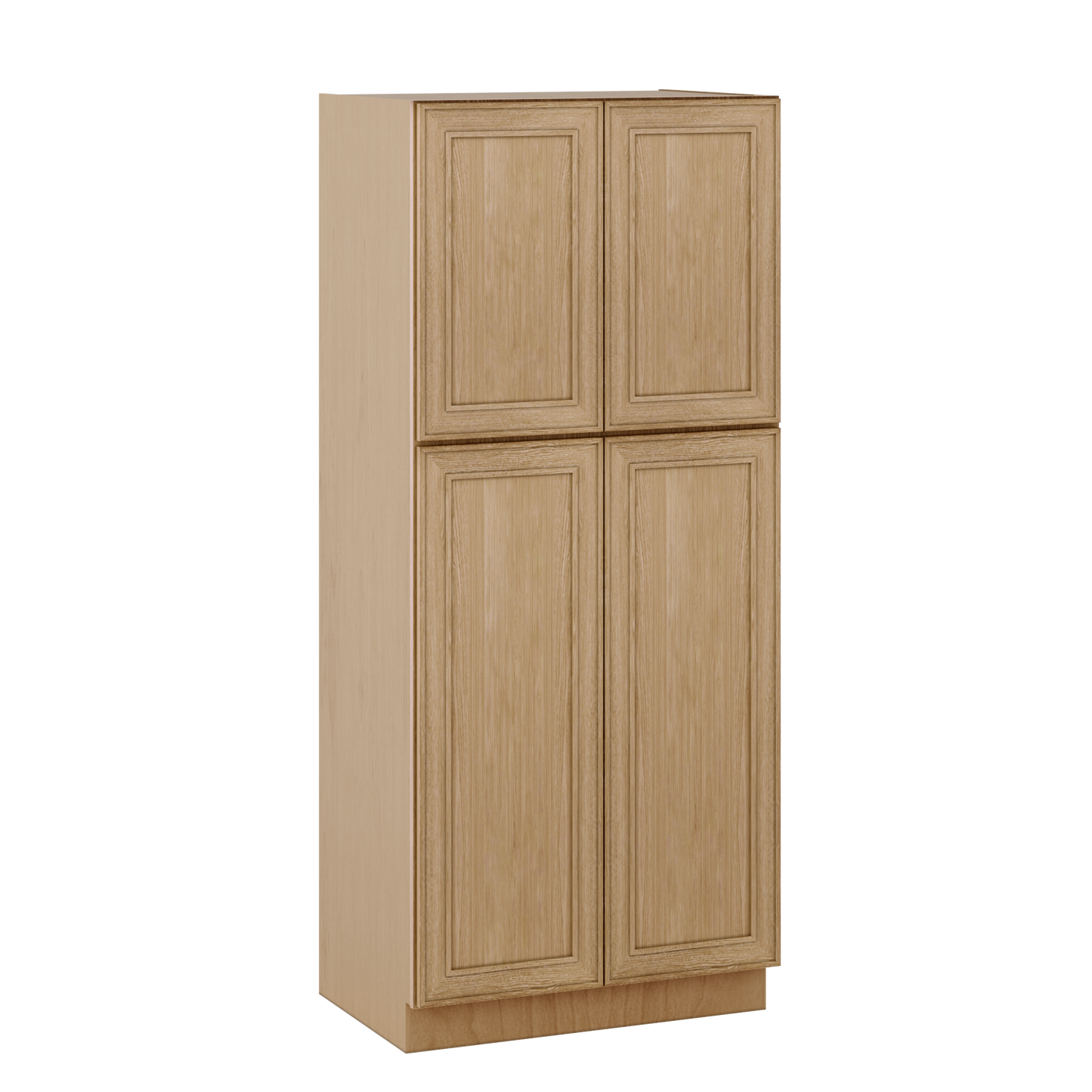 84" Tall Pantry 18", 24", 30" & 36" Wide Elegant Oak Craftsman Shaker 1-1/4" Overlay Cabinet
