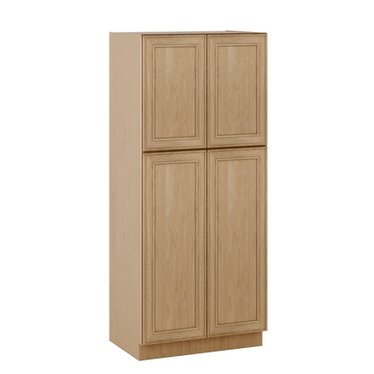 84" Tall Pantry 18", 24", 30" & 36" Wide Elegant Oak Craftsman Shaker 1-1/4" Overlay Cabinet