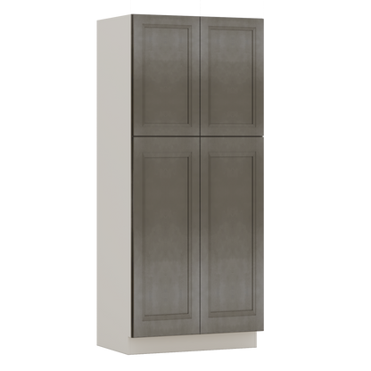 84" Tall Pantry Huntington Cinder Double Shaker Cabinet Available 18", 24", 30"  & 36" Wide
