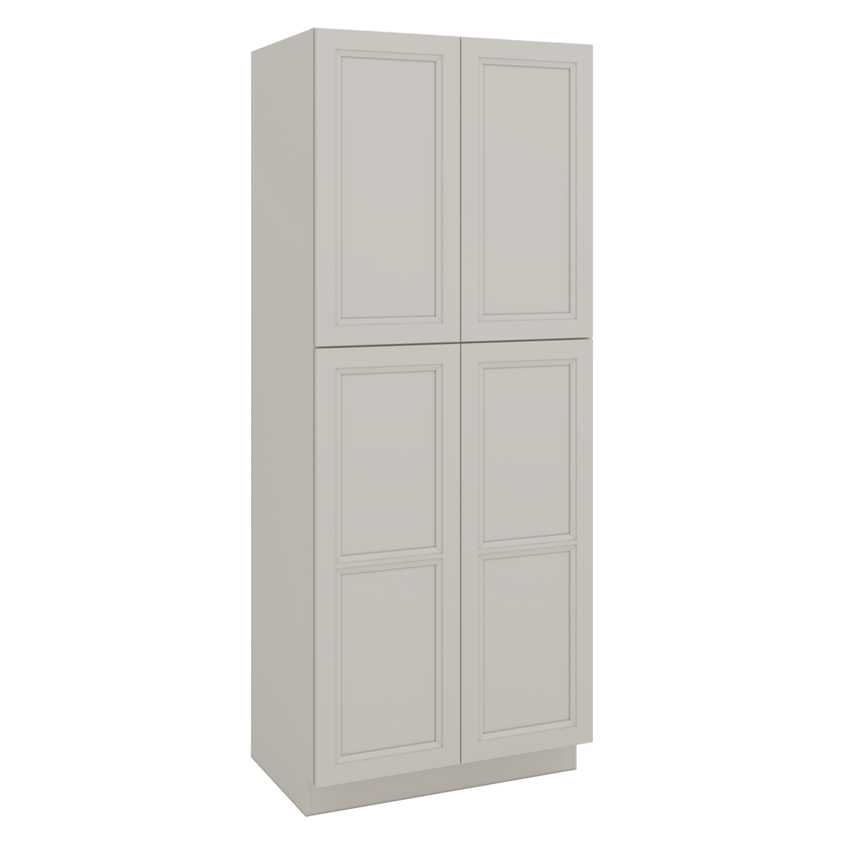 90" Tall Pantry 27LGDS Laguna Gray Double Shaker Cabinet 18", 24" & 30" Wide