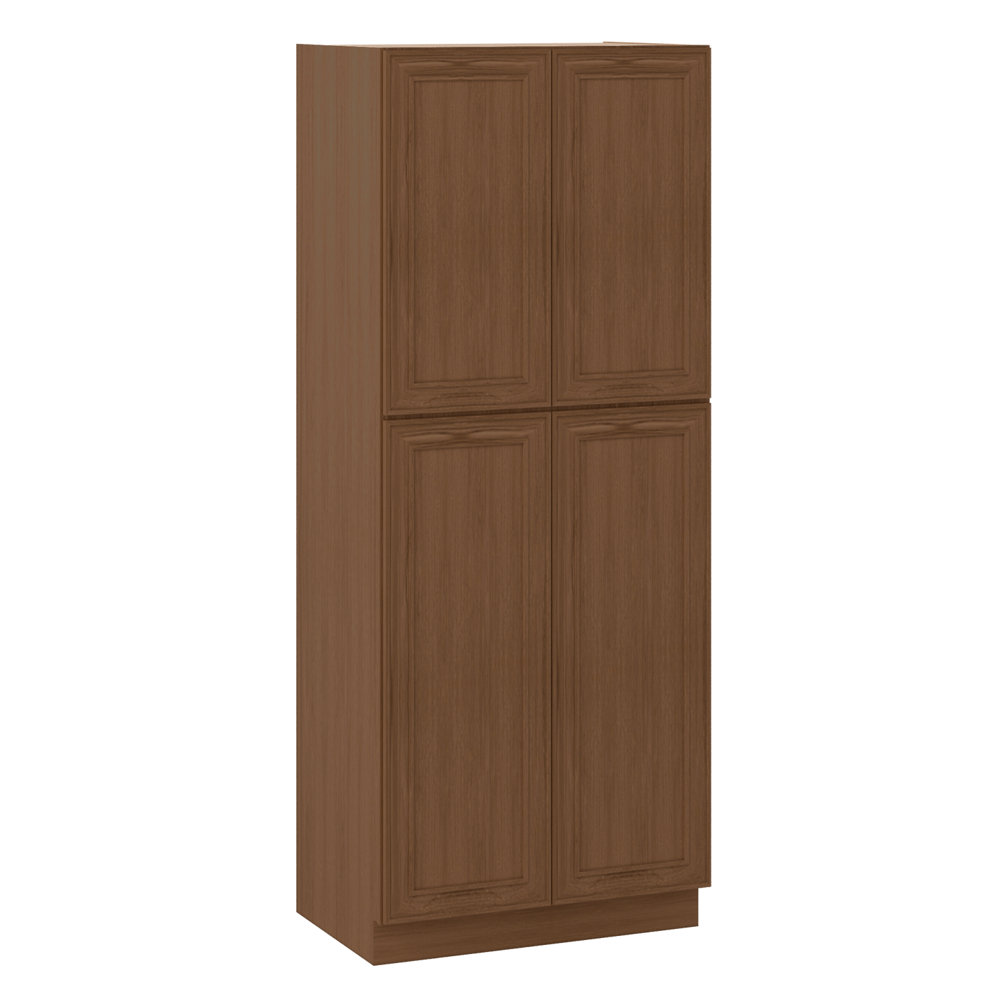 90" Tall Pantry 18", 24", 30" & 36" Wide Elegant Craftsman Mocha Shaker 1-1/4" Overlay Cabinet