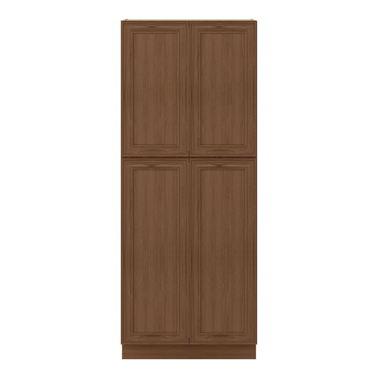 90" Tall Pantry 18", 24", 30" & 36" Wide Elegant Craftsman Mocha Shaker 1-1/4" Overlay Cabinet