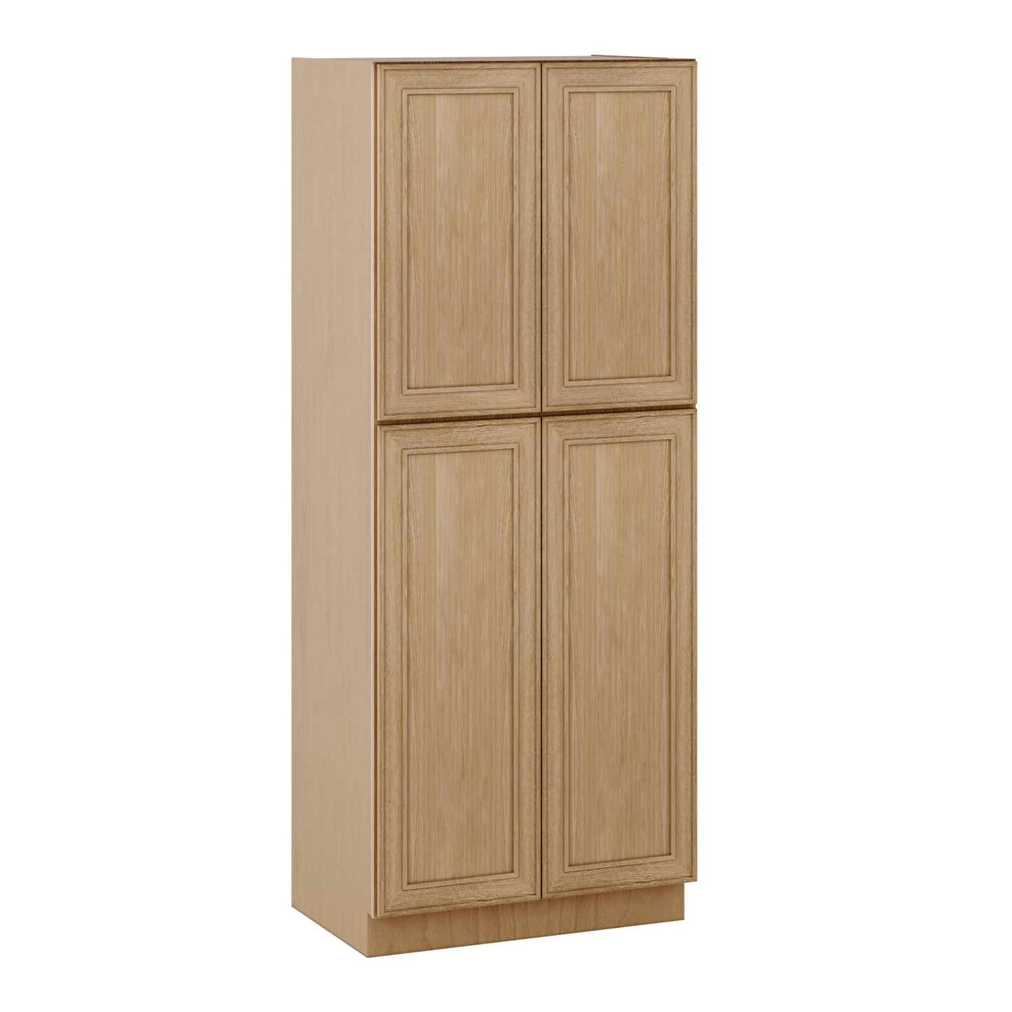 90" Tall Pantry 18", 24", 30" & 36" Wide Elegant Oak Craftsman Shaker 1-1/4" Overlay Cabinet