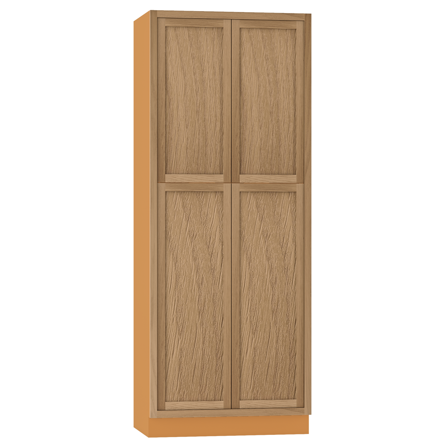 PC3693 Pantry Oak Custom Kitchen Pantry Cabinets Flush