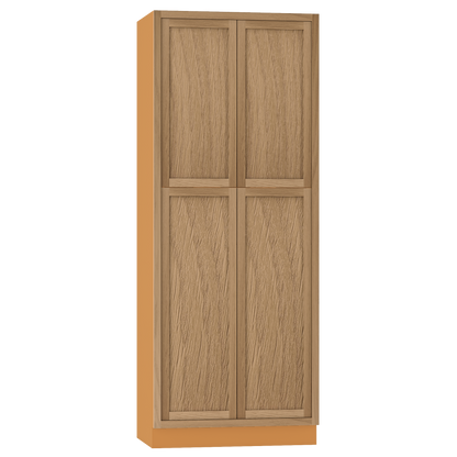 PC3693 Pantry Oak Custom Kitchen Pantry Cabinets Flush