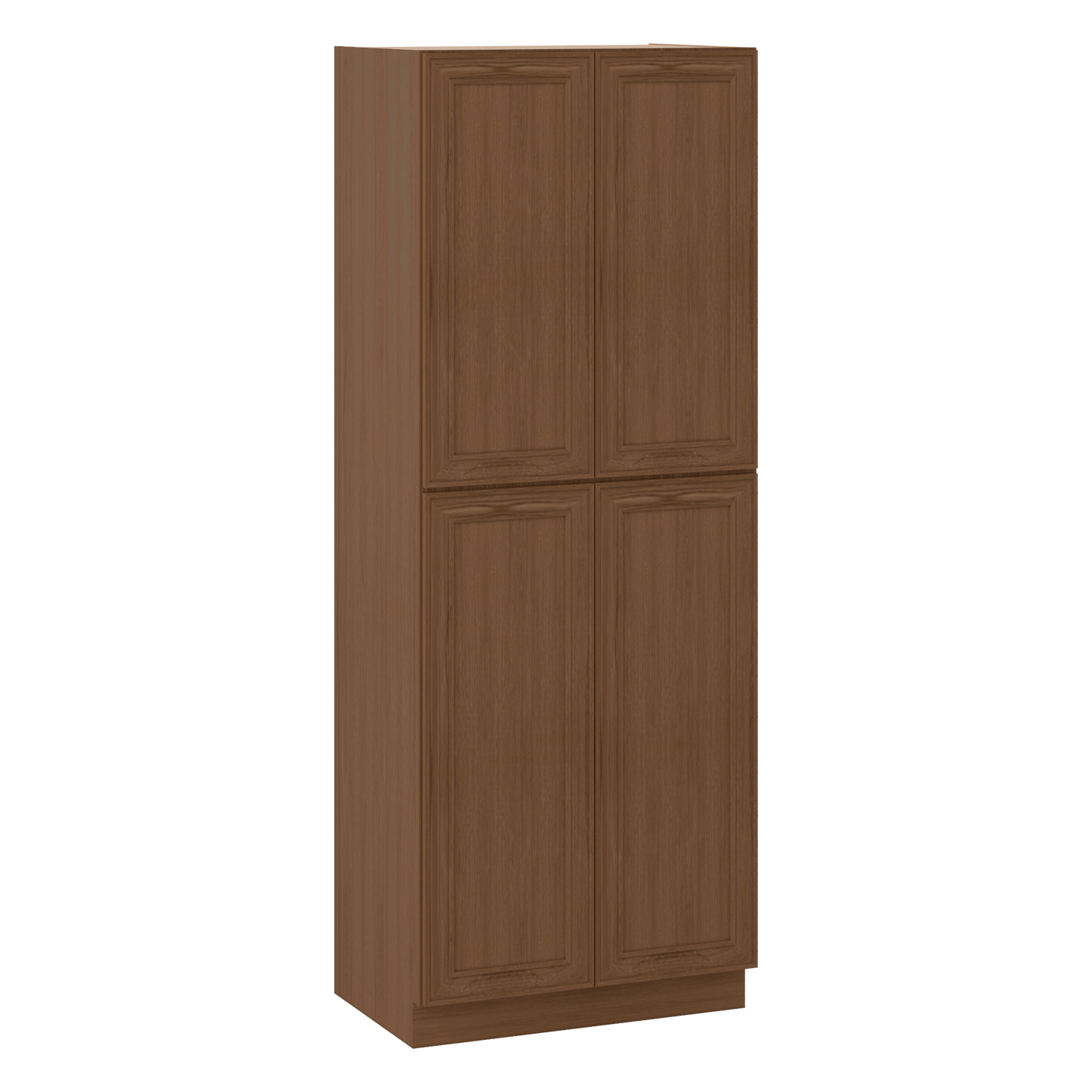 96" Tall Pantry Elegant Craftsman Mocha Shaker 1-1/4" Overlay Cabinet 18", 24" & 30" Wide