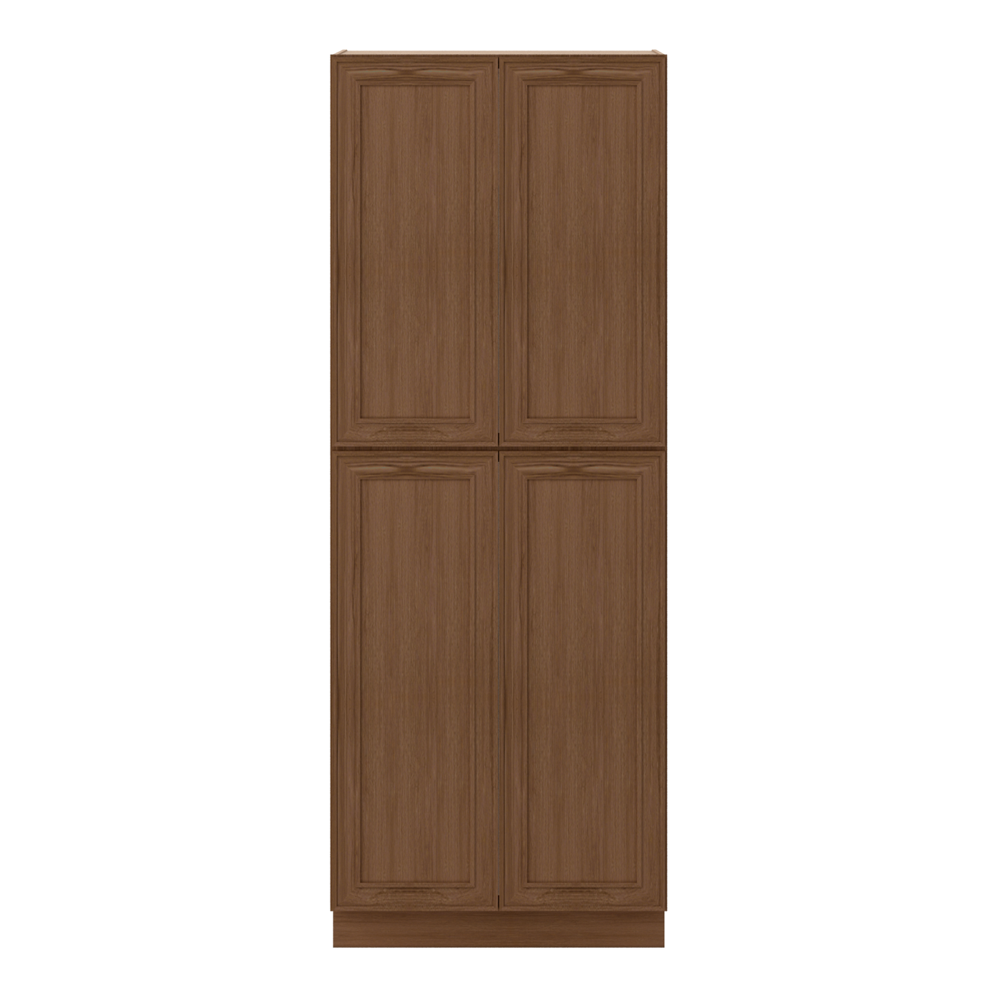 96" Tall Pantry Elegant Craftsman Mocha Shaker 1-1/4" Overlay Cabinet 18", 24" & 30" Wide