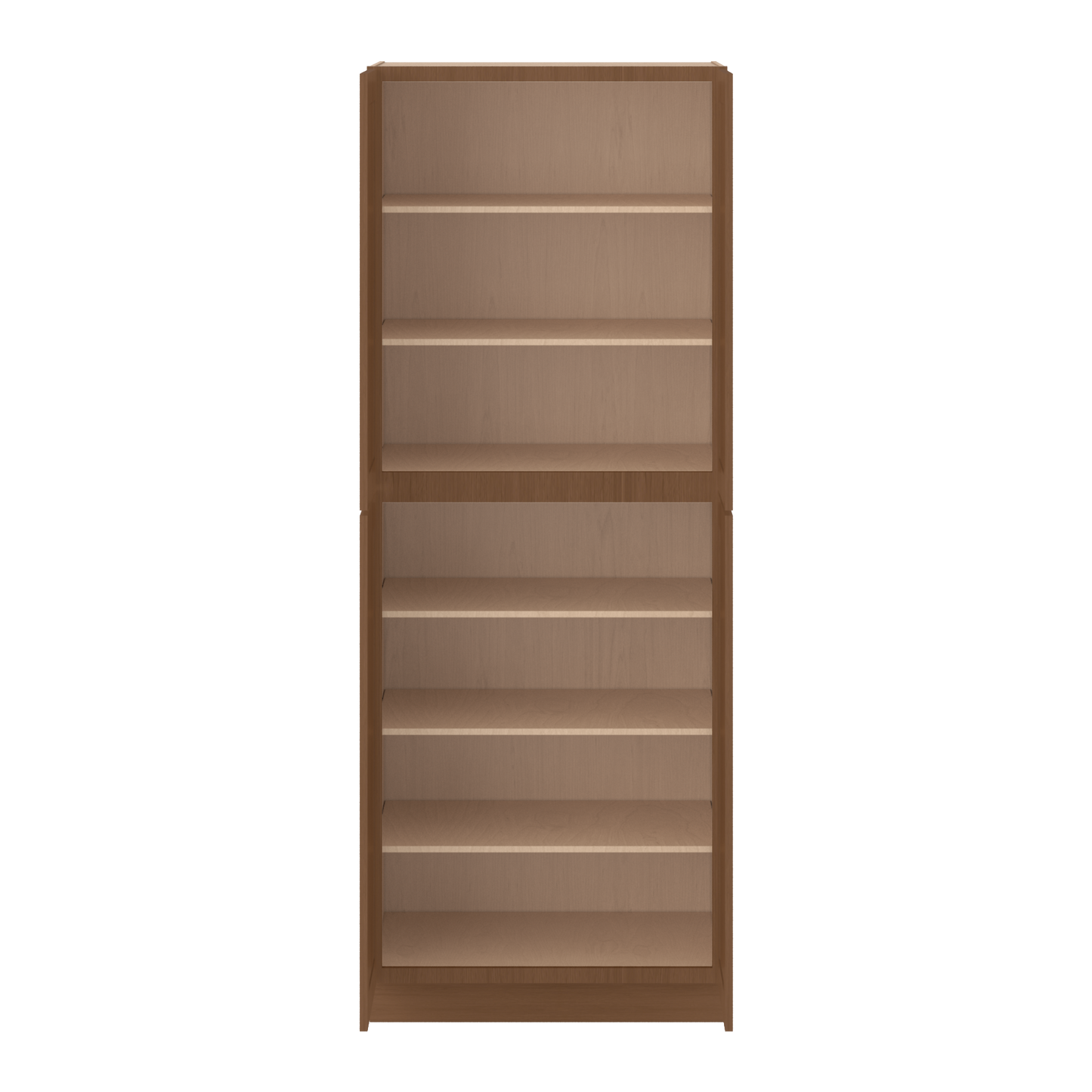 96" Tall Pantry Elegant Craftsman Mocha Shaker 1-1/4" Overlay Cabinet 18", 24" & 30" Wide