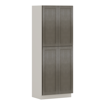 96" Tall Pantry Huntington Cinder Double Shaker Cabinet 18", 24" & 30" Wide