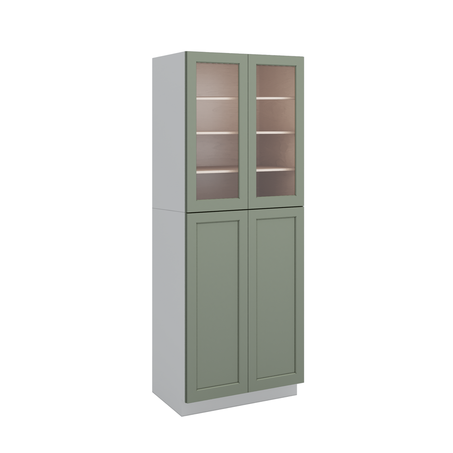 Sage Green Kitchen RTA Pantry Cabinets