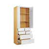 Pantry Drawer Cabinet Snow White Inset Shaker Cabinets - 36"Wide 93" Tall - PDC3693 - RTA Wholesalers