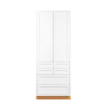 Pantry Drawer Cabinet Snow White Inset Shaker Cabinets - 36"Wide 93" Tall - PDC3693 - RTA Wholesalers