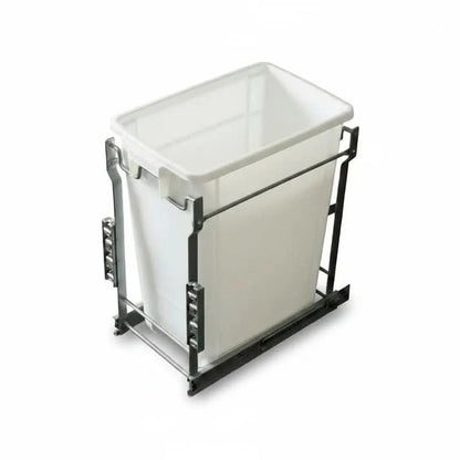 Trash Can 15" & 18" Pull Out Base Cabinet Manhattan Cream 1-1/4" Overlay Shaker Cabinet