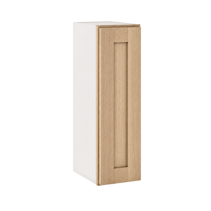 30 inch tall Rift Oak shaker wall cabinet single door