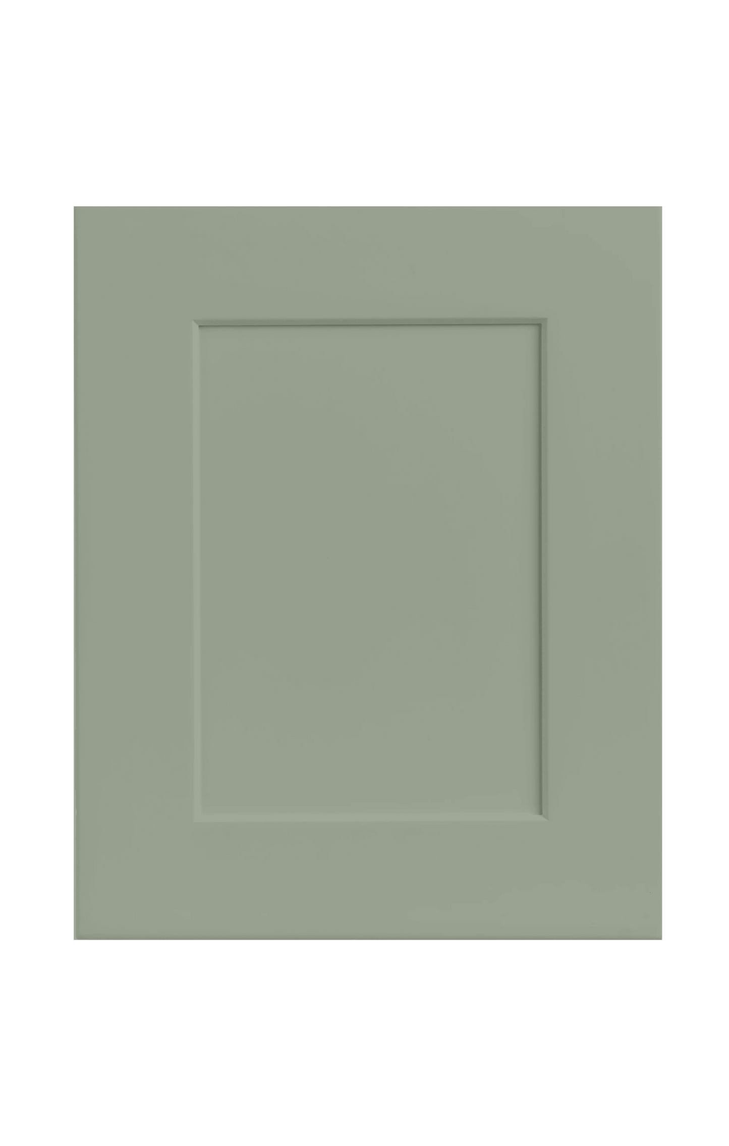 Sample Door 14SG Sage Green 1-1/4" Overlay Shaker