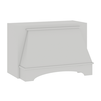 Range Hood Arched And Classic | RTA Unassembled | Monaco White Shaker Full Overlay