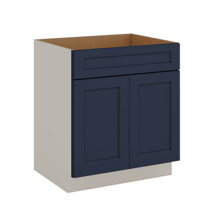 Sink Base 30", 33" & 36" NB29 Naval Blue Shaker 1-1/4" Overlay