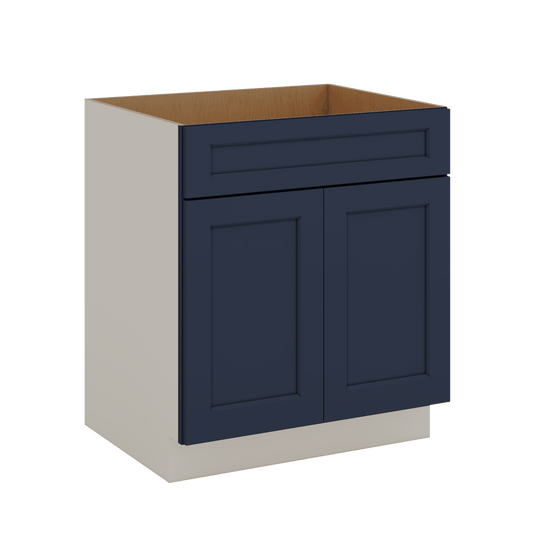 Sink Base 30", 33" & 36" NB29 Naval Blue Shaker 1-1/4" Overlay