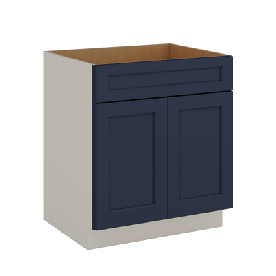 Sink Base 30", 33" & 36" 29NB Naval Blue Shaker 1-1/4" Overlay