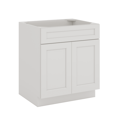 SB30 Honcraft Assembled White Shaker Overlay Kitchen Cabinets