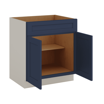 Sink Base 30", 33" & 36" 29NB Naval Blue Shaker 1-1/4" Overlay