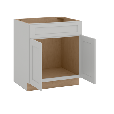 30", 33", 36" & 39" Sink Base Cabinet | RTA Unassembled | Premium Shaker White Full Overlay