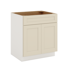 Sink Base 30", 33" & 36" Manhattan Cream Shaker 1-1/4" Overlay