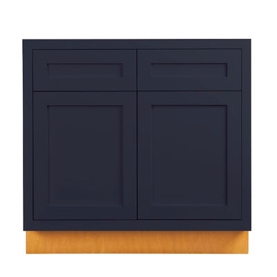 33" Sink Base Oxford Blue Inset Kitchen Cabinet Maplevilles