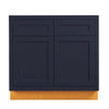 36" Sink Base Oxford Blue Inset Kitchen Cabinet Maplevilles