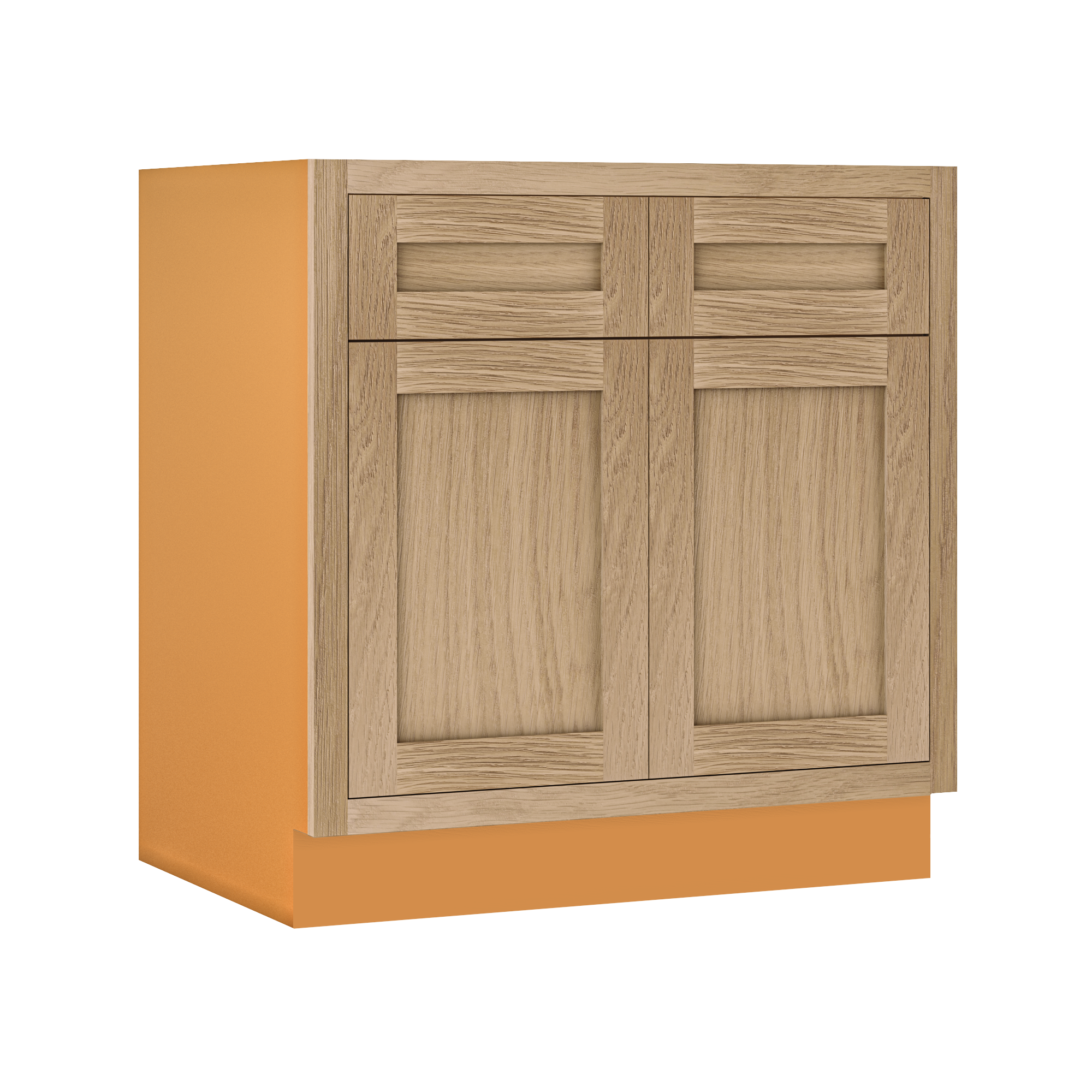 Sink Base White Oak Inset Shaker Cabinets 33