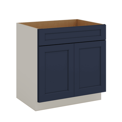 Sink Base 30", 33" & 36" NB29 Naval Blue Shaker 1-1/4" Overlay
