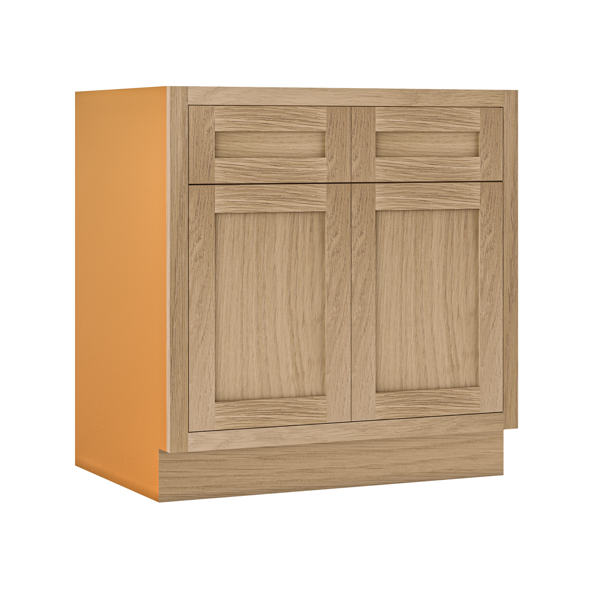 White Oak Inset Sink Base 33" RTA Kitchen Cabinets
