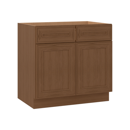 Vanity Sink Base 24", 30" & 36" x 34-1/2" Tall Elegant Craftsman Mocha Shaker 1-1/4" Overlay