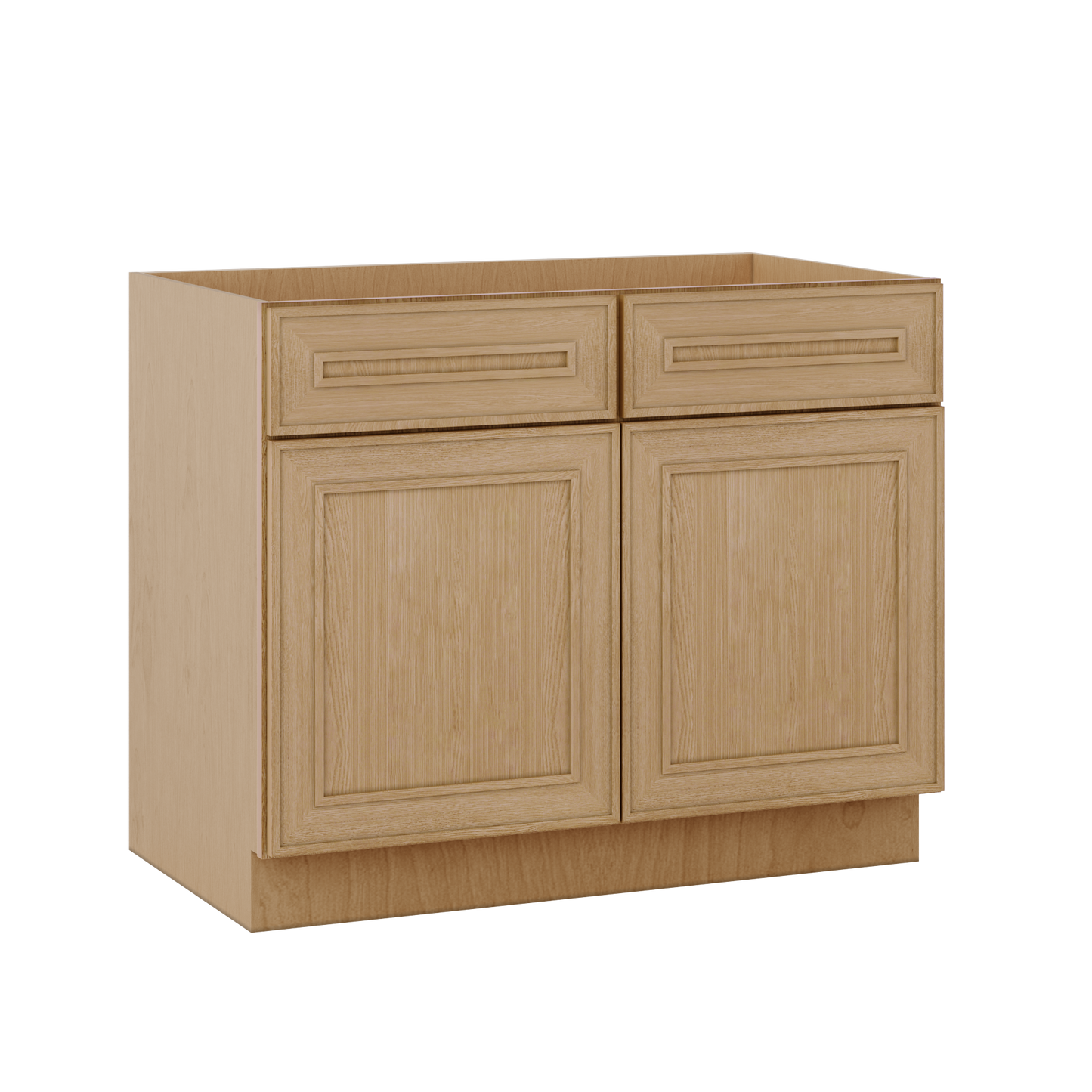 Sink Base 30", 33", 36" & 42" Elegant Oak Craftsman Shaker 1-1/4" Overlay