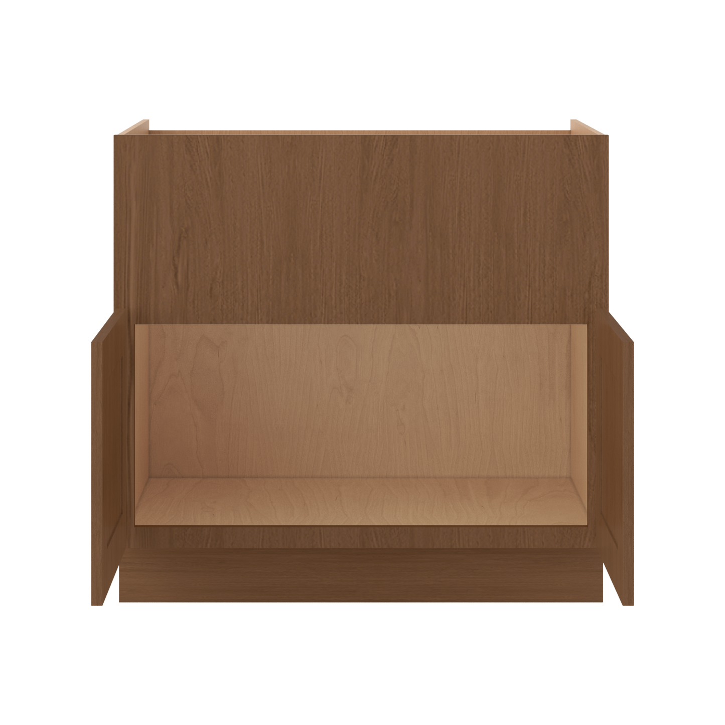 Farm (Apron) Sink Base Elegant Craftsman Mocha Shaker Cabinets 36"