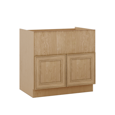 Farm (Apron) Sink Base Elegant Oak Shaker Cabinets 36"