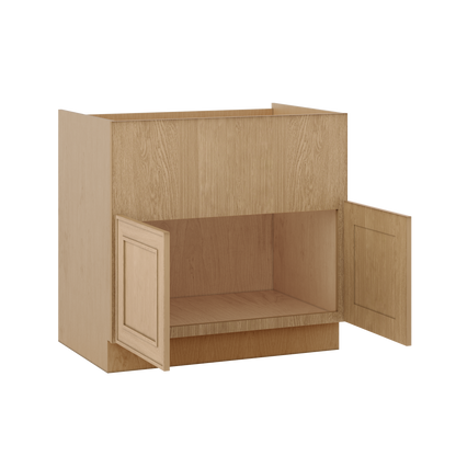 Farm (Apron) Sink Base Elegant Oak Shaker Cabinets 36"