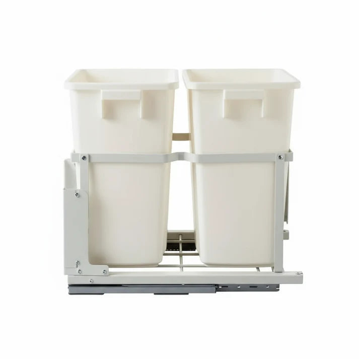 37qt Fits 21" Inset (17" Opening) Double Trashcan Pullout with Soft-close Slides