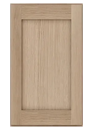 Sample Door White Oak Shaker Overlay 1-1-4 Kitchen Cabinets