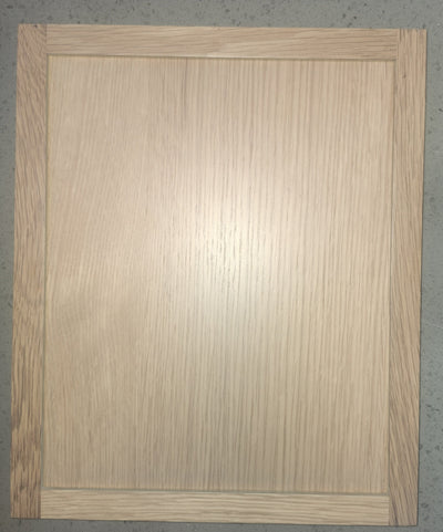 Sample Door Slim Shaker Natural Color White Oak 1-1/4" Overlay Shaker