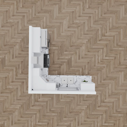Snow White Inset Shaker - Size 10' x 10' - Complete Kitchen Cabinet Package $4,535.79